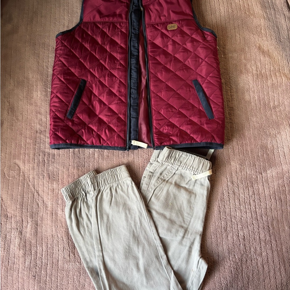 Lee Burgundy Quilted Vest